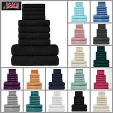 Image of 10 Piece Towel Bale Set 100% Egyptian Cotton Towels 450 GSM Face Hand Bath Sheet