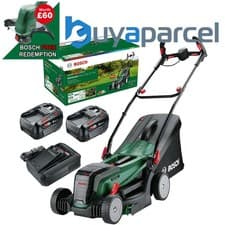Image of Bosch 18v 36v Cordless Lawnmower UniversalRotak 2x18V-37-550 2x 4.0Ah Batteries
