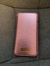 Image of Ted Baker Apple iPhone X Glitsie Folio  Pink ,Mirror Phone Case, NEW