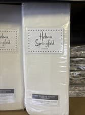 Image of Helena Springfield Plain Dye Fitted Sheet 28cm Deep Super King Size Ivory