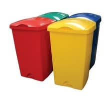 Image of Addis 50 Litre Bin with lift lid Rubbish Waste Colour Code Kitchen Food Recycle