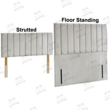 Image of Upholstered Headboard Strutted or Floor Standing Divan Bed Headboard 26" & 51"