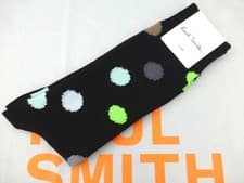 Image of PAUL SMITH 1 pk Polka Crew Sock Mens Thick-Gauge O/S Socks 3-colours BNIP rrp£22