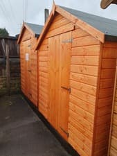 Image of Pinelap Apex Garden Shed 12mm tongued and grooved throughout wooden T&G HUT