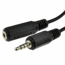 Image of 4 Pole 3 Band 3.5mm Jack Plug to 3.5mm Socket Extension AV Cable 1m/2m/3m/5m