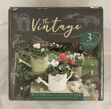 Image of New The Vintage Collection Green Half Watering Can Wall Planter Inc Handle+Spout