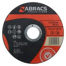 Image of 100 x  Abracs 115 x 1mm metal cutting discs, inox slitting disc, 4.5” 👍
