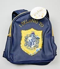 Image of Harry Potter Kids Backpack Rucksack (3+) Sequin Crest Navy Blue - New