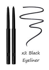 Image of 2 x Twist Up Retractable Protective WP Kohl Eyeliner Eye Liner Pencil Black