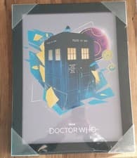 Image of Doctor who Framed Tardis Print in a brand new frame fully licensed 40cm x 30cm