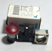 Image of Siemens 3SB3 648-6BA20 Indicator Light With Red Lens 3SB36486BA20