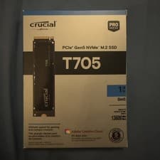 Image of Crucial 1TB T705 PCIe Gen 5 NVMe M.2 SSD