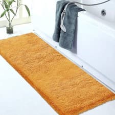 Image of Non Slip Bath Mat Extra Large Bathroom Rugs Super Absorbent Toilet Pedestal Mats