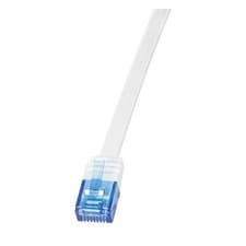 Image of LogiLink CF2091U Cat.6 U/UTP SlimLine Flat Patch Cable, 10 Meter Length, White,