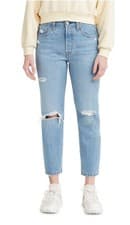 Image of Levi's Women's 501 High-Rise Straight Cropped Jeans - Athens Break Blue, 31x26