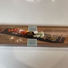 Image of Artesa Slate Food Serving Platter with Sleek & Removable Copper Handles BNIB