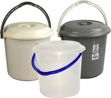Image of Plastic Heavy Duty Bucket Lid Handle Storage Container Utility Bucket 5-15L