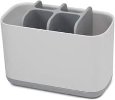 Image of Joseph Joseph 70510 Bathroom Easy-Store Toothbrush Caddy- White/Grey, Large