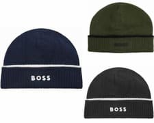 Image of Hugo Boss Baby's J01131 Boys Beanie Hats Black Blue Green