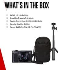 Image of New Canon PowerShot SX740 HS Black Lite Travel Kit Case SmallRig Tripod 4K