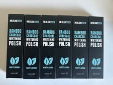 Image of 6X Mr Blanc Teeth Bamboo Charcoal Whitening Polish MINT Flavour Natural 6X 100ml