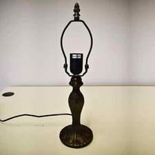 Image of Tiffany Table Lamp Antique Brass Abstract Base Only, 1 E27 Bulb Holder