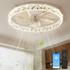 Image of 60CM LED Ceiling Fan with Lights and APP Remote 3000K/4500K/6000K Stepless