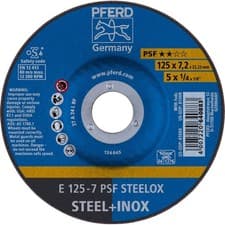 Image of PFERD PSF Steelox Grinding Disc 125mm 10pcs steel stainless