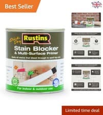 Image of Rustins Stain Block & Multi-Surface Primer 250ml for Wood, Plaster & Concrete