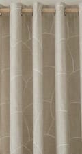 Image of Dunelm Artisanal Natural Eyelet Curtains Light Brown 66” 168cm x 54” 137cm