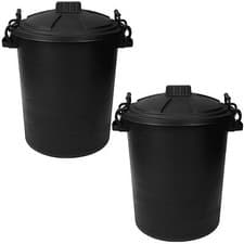 Image of 50L PLASTIC DUSTBIN Heavy Duty Rubbish Waste OUT DOOR Home Garden Storage