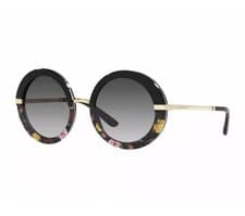 Image of DOLCE & GABBANA XXL New Genuine Sunglasses Women DG4393 Black / Grey Gradient