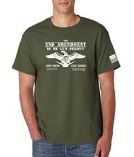 Image of 2ND AMENDMENT Gun Permit T-Shirt Pro Firearms Rifles USA NRA on S-6XL Tee