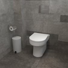 Image of Bathroom Back To Wall Toilet Modern  Round Ceramic Pan & Soft Close Seat WC BTW