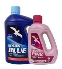 Image of Elsan Blue 4L & Pink 2L Toilet Fluid Chemical Cleaner Caravan Motorhome Camping