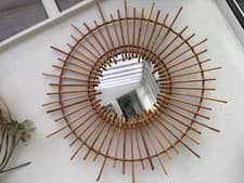 Image of Round Mirror bamboo