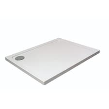 Image of White Rectangular Stone Anti-Slip Shower Tray - Choice of Size