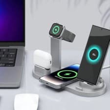 Image of Belkin PowerHouse MFi Charging Dock Apple Watch Charger For iPhone/iPad/iPod