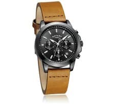 Image of Rotary GS03010/04 Men’s Chrono Date Black Dial Brown Leather Strap Watch #4