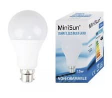 Image of MiniSun 15W LED GLS Bulb A70 BC/B22 in Cool White/Warm White Non Dimmable