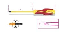 Image of Beta Tools 1272MQ/F VDE 1000V Insulated Phillips® Screwdriver Slim PH1 012720409