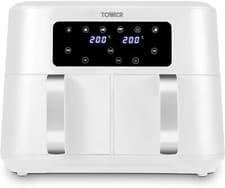 Image of Tower T17137WHT Vortx 8.5L Dual Basket Air Fryer with Dual Cook Function, White