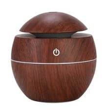 Image of USB Ultrasonic Cool Mist Humidifier & Essential Oil Diffuser – Mini Wood Grain A