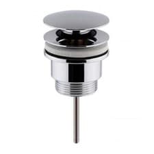 Image of Nuie Universal Push Button Basin Waste Slotted/Un-Slotted - Chrome