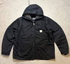 Image of Carhartt Bartlett Loose Fit Washed Duck Sherpa-Lined Utility Jacket XL
