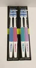 Image of Listerine Reach Interdental Toothbrush Full medium Twin x 2 pack TRACKED POSTAGE