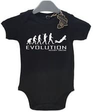 Image of Evolution Rugby Union Baby Grow Unisex Babies Playsuit Rugger Sport Baby