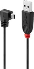 Image of Lindy 0.5m USB 2.0 Cable, Type A to Mini-B, 90 Degree Right Angle