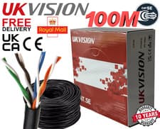 Image of 100m CAT5e External Outdoor or Indoor Use UTP 4 Pair Ethernet Network Cable UK
