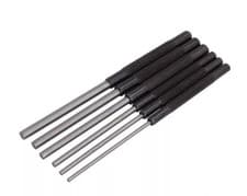 Image of Long Steel 7" Parallel Pin Punch Set Flat Centre 3mm - 8mm Roll Nail | 0476